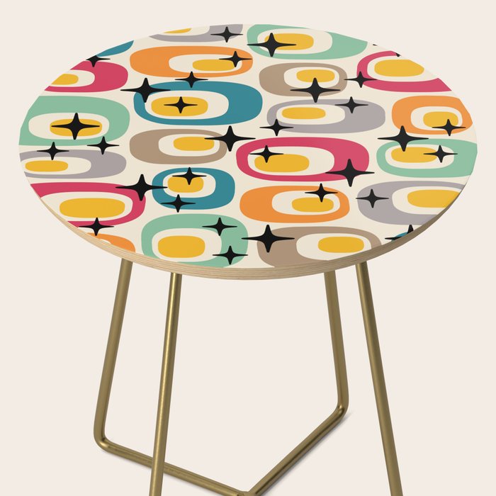 Retro Mid Century Modern Atomic Pattern 533 Googie Side Table Gallery Image 2