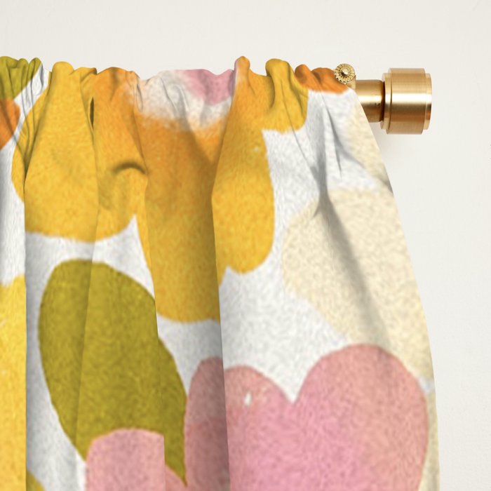 Yellow Garden Floral Pattern Window Curtain Gallery Image 2