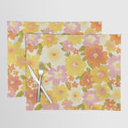 Yellow Garden Floral Pattern Placemat Gallery Image 1