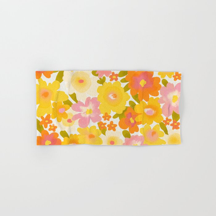 Yellow Garden Floral Pattern Towels Gallery Image 1
