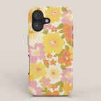Yellow Garden Floral Pattern iPhone Case Gallery Image 1