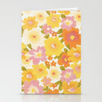 Yellow Garden Floral Pattern Stationery Card Gallery Image 2
