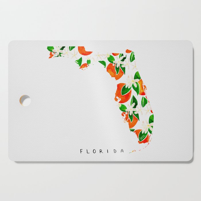 Florida State Flower - Orange Blossoms Cutting Board Gallery Image 1