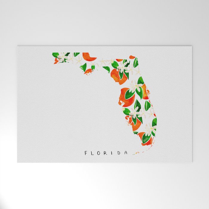 Florida State Flower - Orange Blossoms Welcome Mat Gallery Image 1