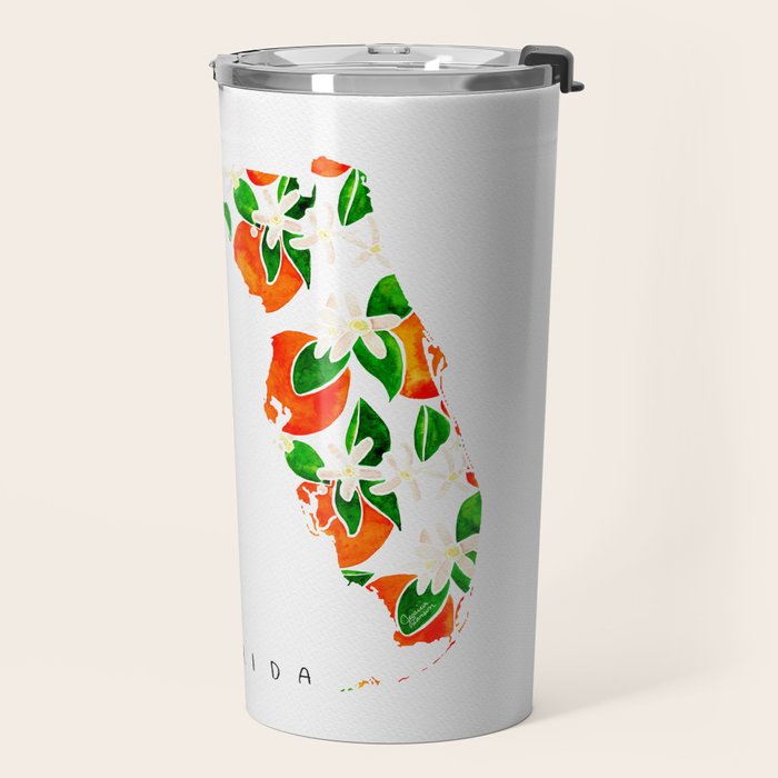 Florida State Flower - Orange Blossoms Travel Mug Gallery Image 2