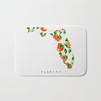 Florida State Flower - Orange Blossoms Bath Mat Gallery Image 1