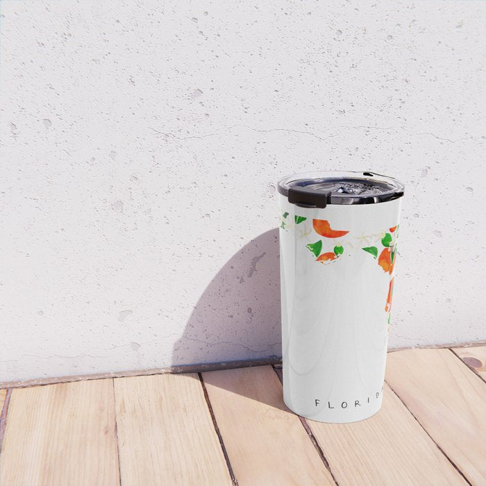Florida State Flower - Orange Blossoms Travel Mug Gallery Image 4