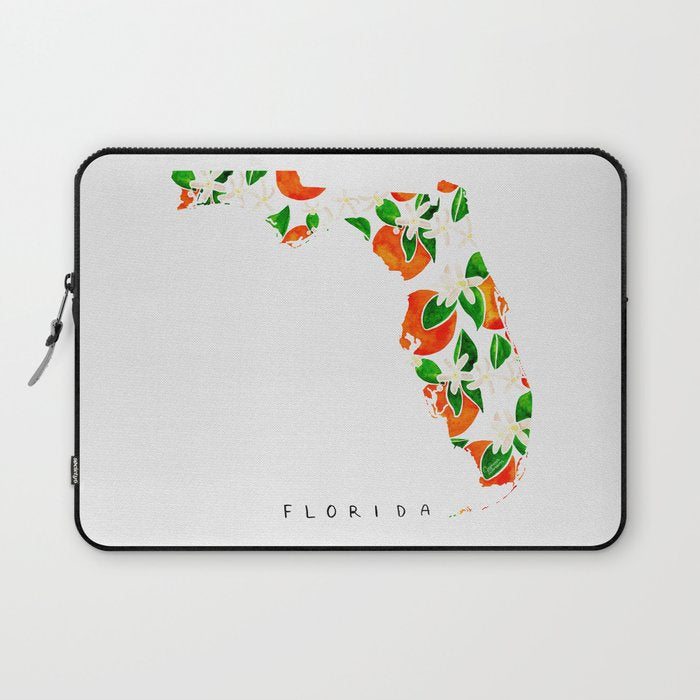 Florida State Flower - Orange Blossoms Laptop Sleeve Gallery Image 1