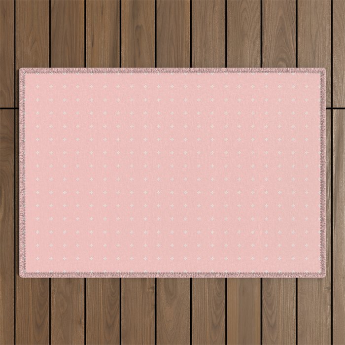 Tiny Petal Polka Dots Pattern Outdoor Rug Gallery Image 1
