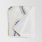 Snake Skeleton - Navy & Gold Palette Throw Blanket Gallery Image 3
