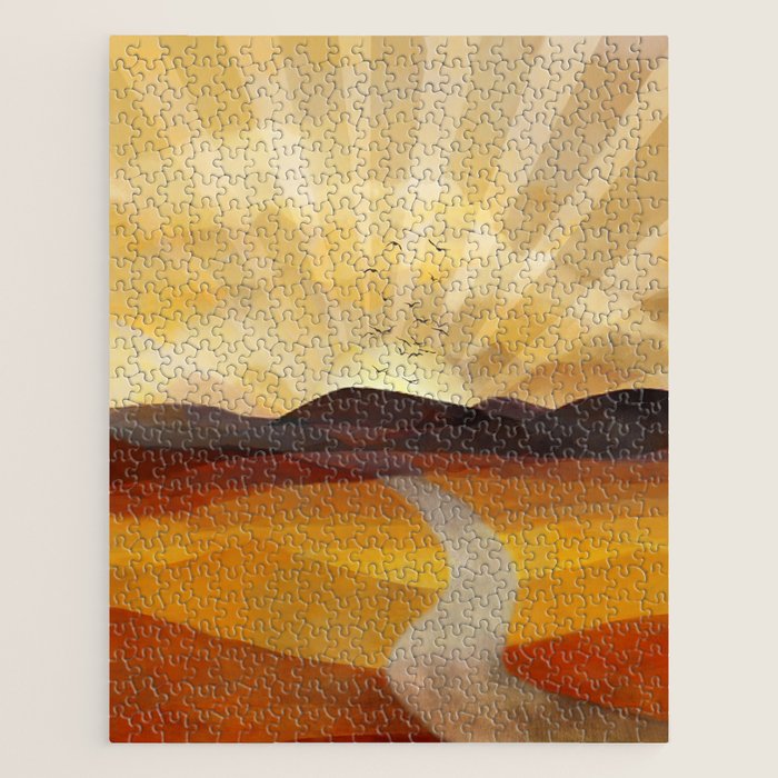 Desert in the Golden Sun Glow II Jigsaw Puzzle Gallery Image 1