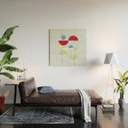 Abstract Geometric Half-Circles with Hand-Drawn Details Wood Wall Art Gallery Image 2