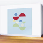 Abstract Geometric Half-Circles with Hand-Drawn Details Wall Mural Gallery Image 2