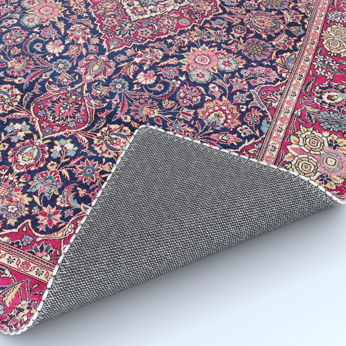 Kashan Central Persian Rug Print Rug Gallery Image 4