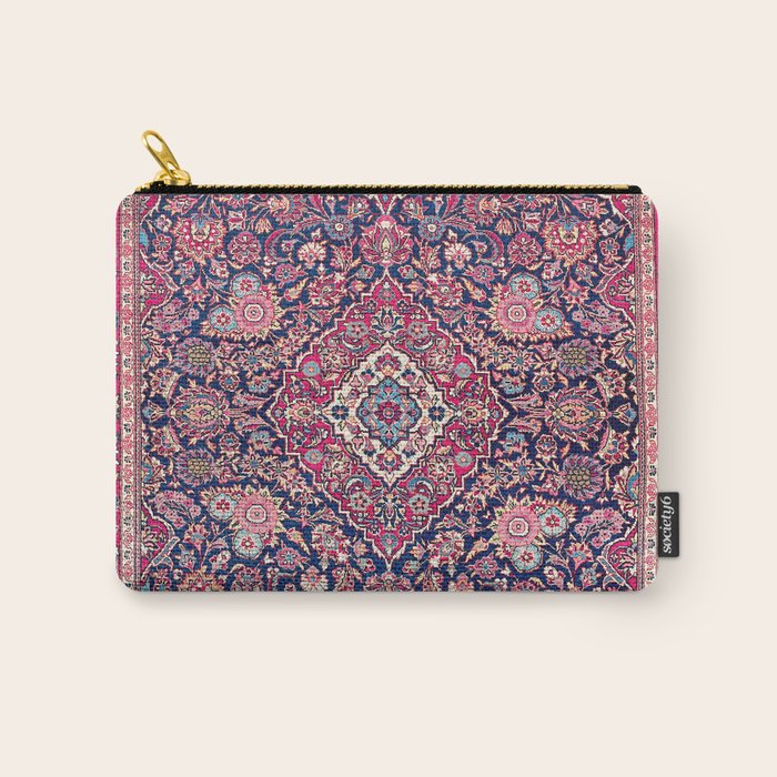 Kashan Central Persian Rug Print Carry All Pouch Gallery Image 1