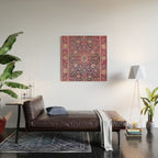 Kashan Central Persian Rug Print Wood Wall Art Gallery Image 2