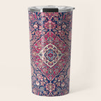 Kashan Central Persian Rug Print Travel Mug Gallery Image 1