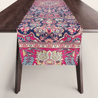 Kashan Central Persian Rug Print Table Runner Gallery Image 1