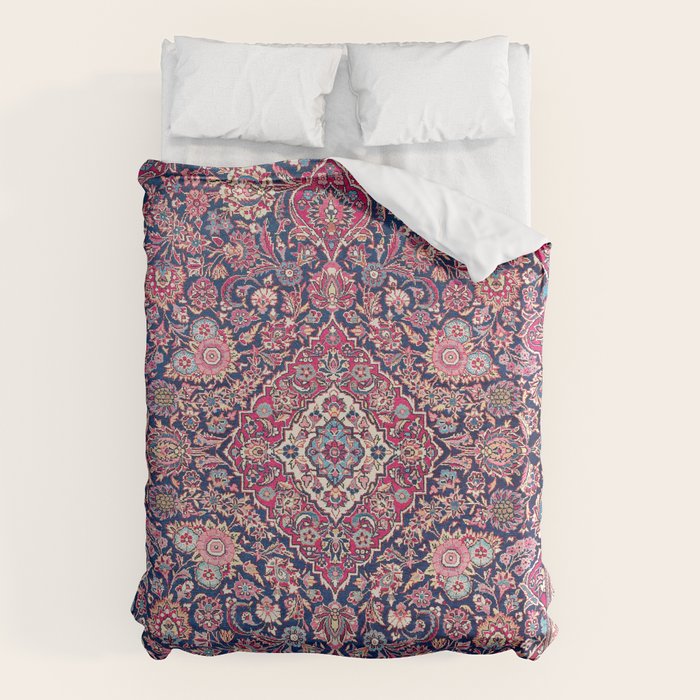 Kashan Central Persian Rug Print Duvet Cover Gallery Image 6