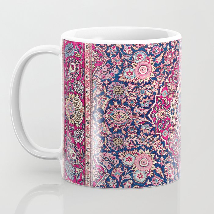 Kashan Central Persian Rug Print Coffee Mug Gallery Image 3