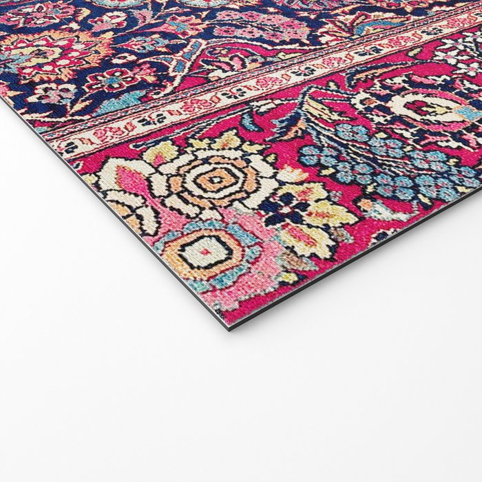 Kashan Central Persian Rug Print Welcome Mat Gallery Image 2