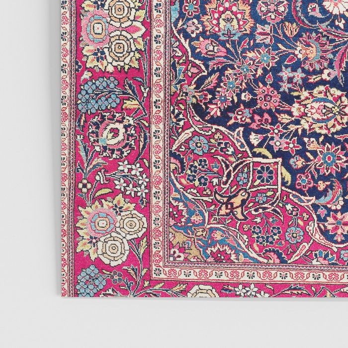Kashan Central Persian Rug Print Poster Gallery Image 3