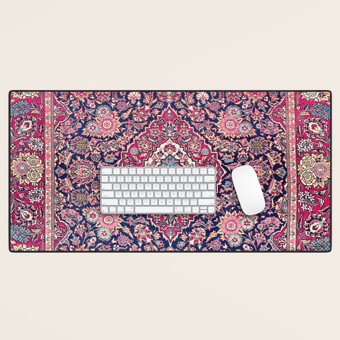 Kashan Central Persian Rug Print Desk Mat Gallery Image 1