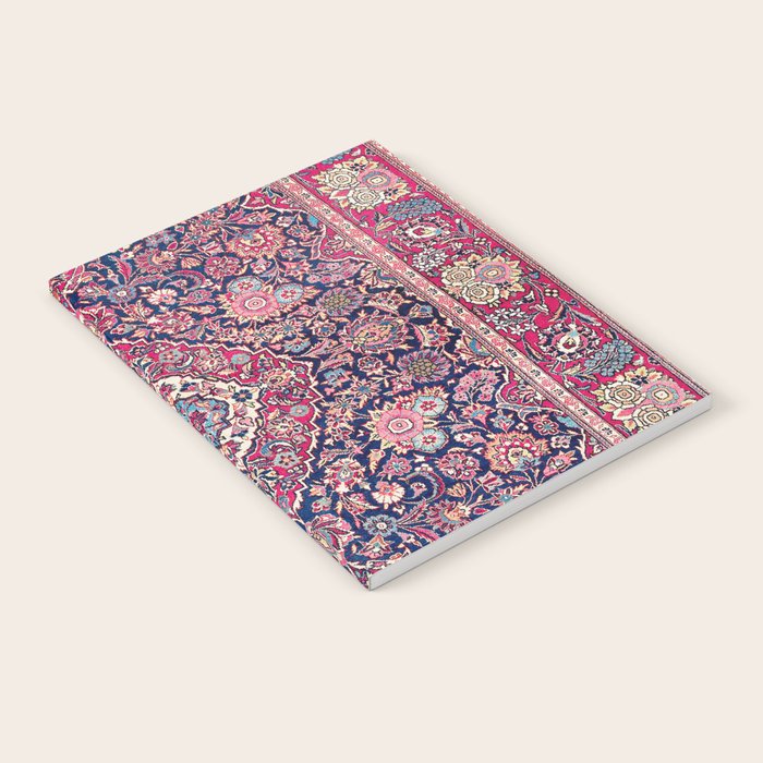Kashan Central Persian Rug Print Notebook Gallery Image 1