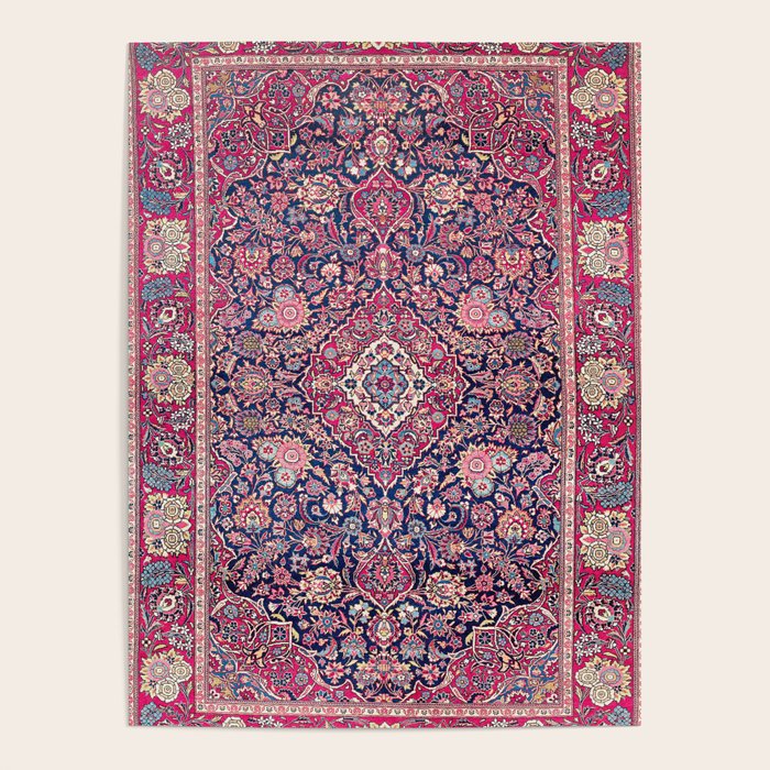 Kashan Central Persian Rug Print Poster Gallery Image 4