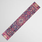 Kashan Central Persian Rug Print Table Runner Gallery Image 3