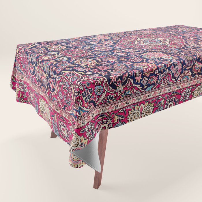 Kashan Central Persian Rug Print Tablecloth Gallery Image 1