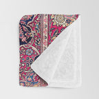 Kashan Central Persian Rug Print Throw Blanket Gallery Image 3