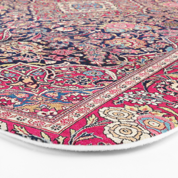 Kashan Central Persian Rug Print Bath Mat Gallery Image 3