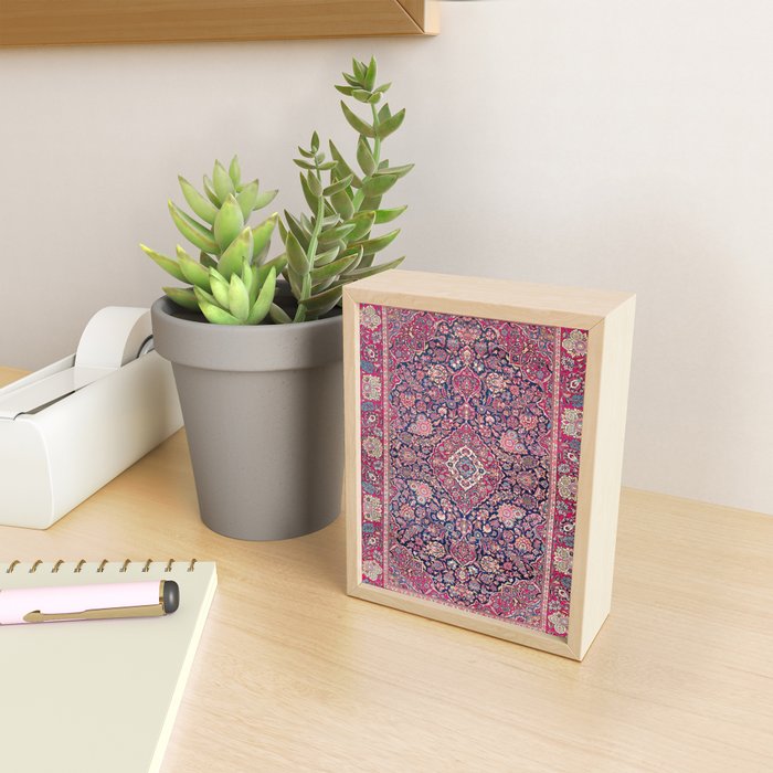 Kashan Central Persian Rug Print Mini Art Print Gallery Image 2