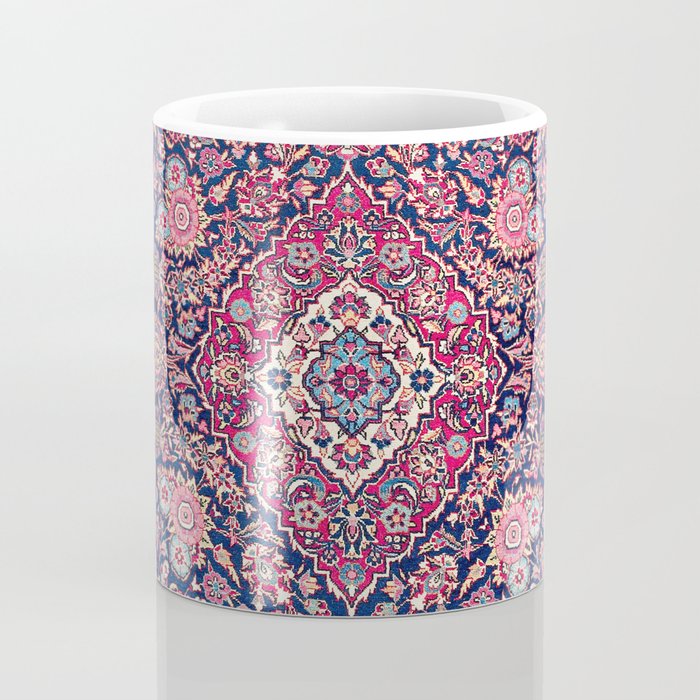 Kashan Central Persian Rug Print Coffee Mug Gallery Image 4