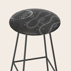 Baseball Patent - Softball Art - Black Chalkboard Stool Gallery Image 2