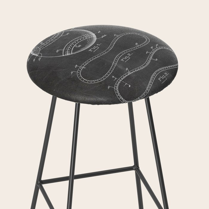Baseball Patent - Softball Art - Black Chalkboard Stool Gallery Image 2