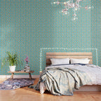 Vintage flower postage stamp pattern Wallpaper Gallery Image 3