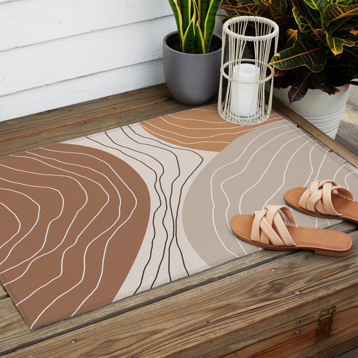 Abstract Shape IV Outdoor Rug Gallery Image 2