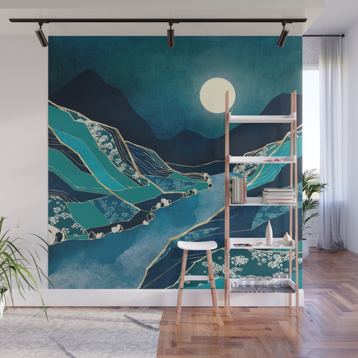 Spring River Night Wall Mural Gallery Image 1