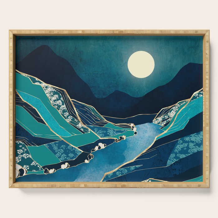 Spring River Night Serving Tray Gallery Image 1