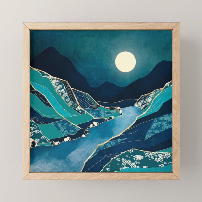 Spring River Night Mini Art Print Gallery Image 1