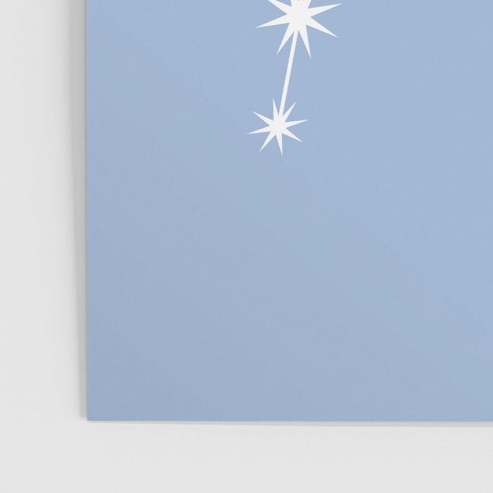 Aquarius Zodiac Star Constellation Line Art Sky Blue Poster Gallery Image 3