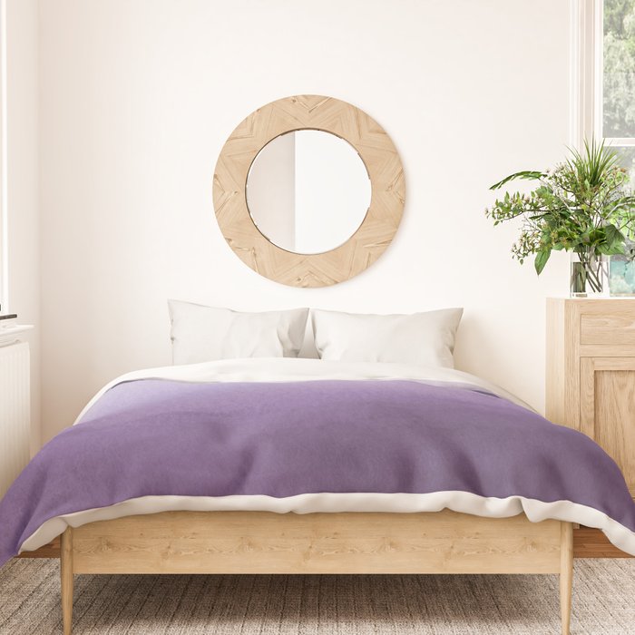 Inspired by Pantone Chive Blossom Purple 18-3634 Watercolor Abstract Art Duvet Cover Gallery Image 3
