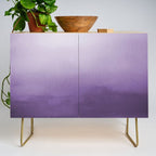Inspired by Pantone Chive Blossom Purple 18-3634 Watercolor Abstract Art Credenza Gallery Image 1
