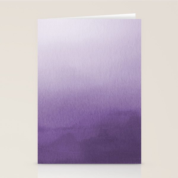 Inspired by Pantone Chive Blossom Purple 18-3634 Watercolor Abstract Art Stationery Card Gallery Image 2