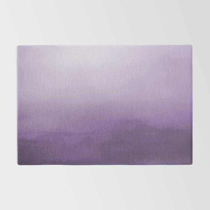 Inspired by Pantone Chive Blossom Purple 18-3634 Watercolor Abstract Art Rug Gallery Image 2