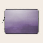 Inspired by Pantone Chive Blossom Purple 18-3634 Watercolor Abstract Art Laptop Sleeve Gallery Image 1