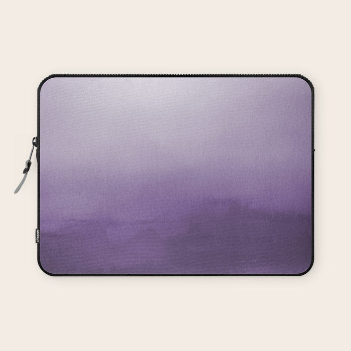 Inspired by Pantone Chive Blossom Purple 18-3634 Watercolor Abstract Art Laptop Sleeve Gallery Image 1