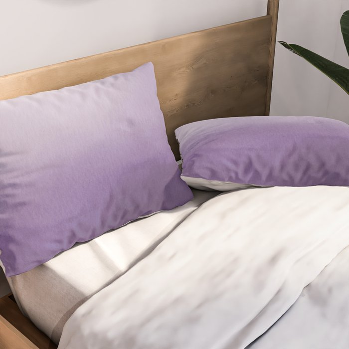 Inspired by Pantone Chive Blossom Purple 18-3634 Watercolor Abstract Art Pillow Sham Gallery Image 2